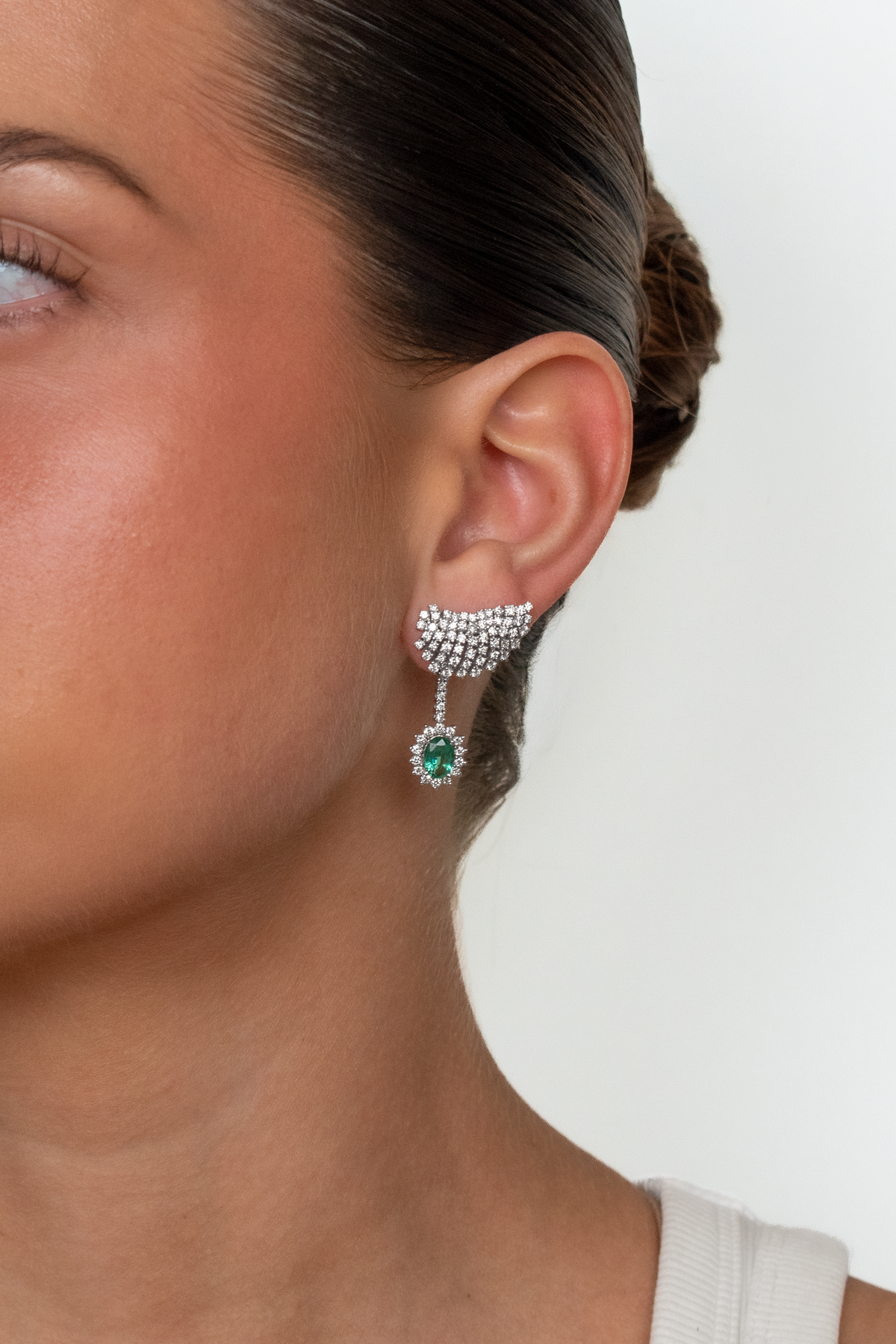Lady D Emerald Earjackets