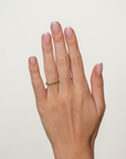 Barb Ring Bezel Emerald Ring