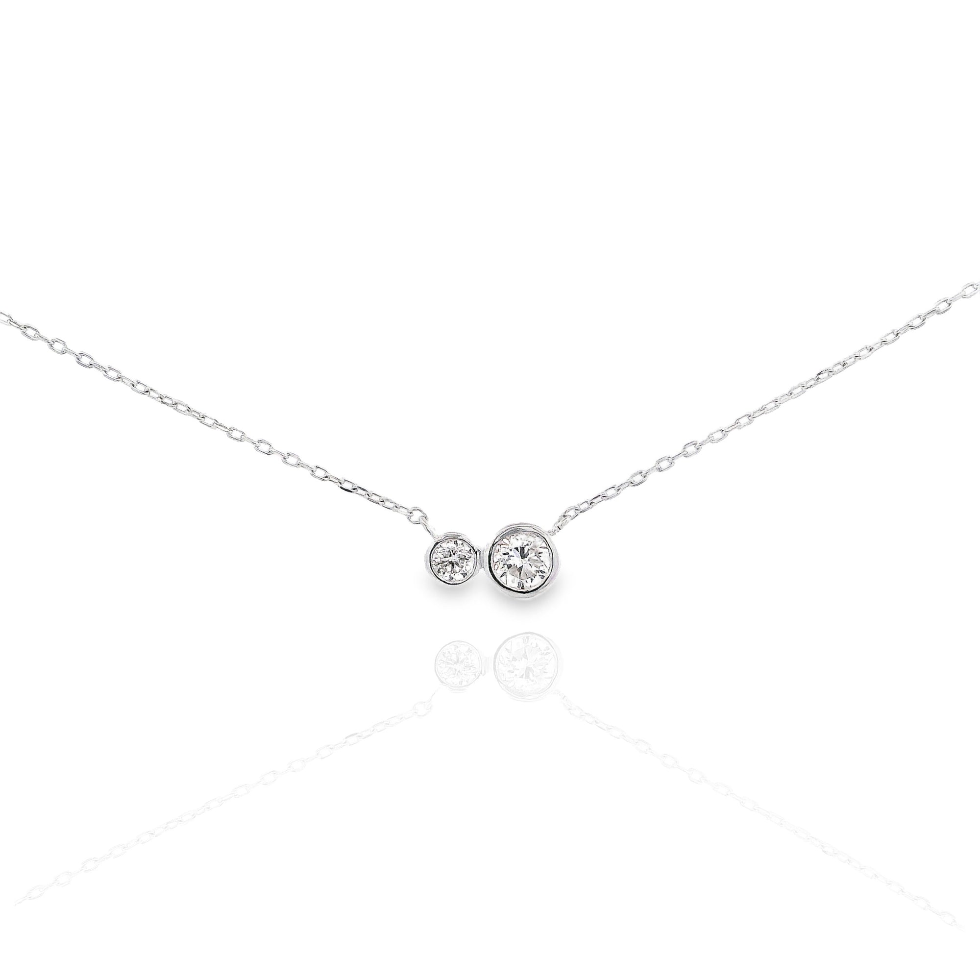 Dafne - Double Bezel Diamond Necklace