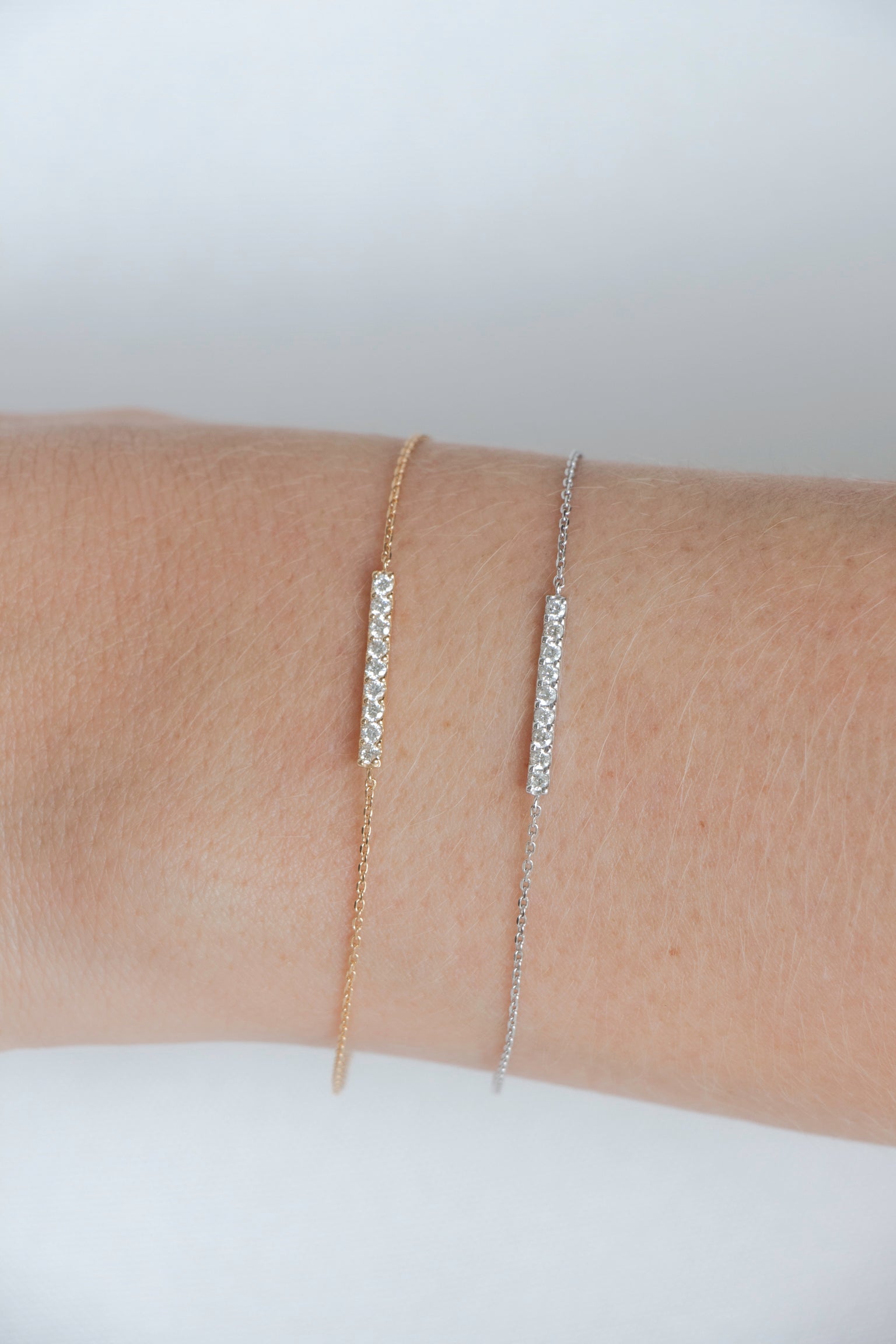 Lourdes - Mini Diamond Bard Bracelet