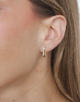 Bimba - Diamond & Curved Gold Hoop