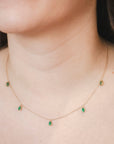 Emilia - Drop Emerald Necklace