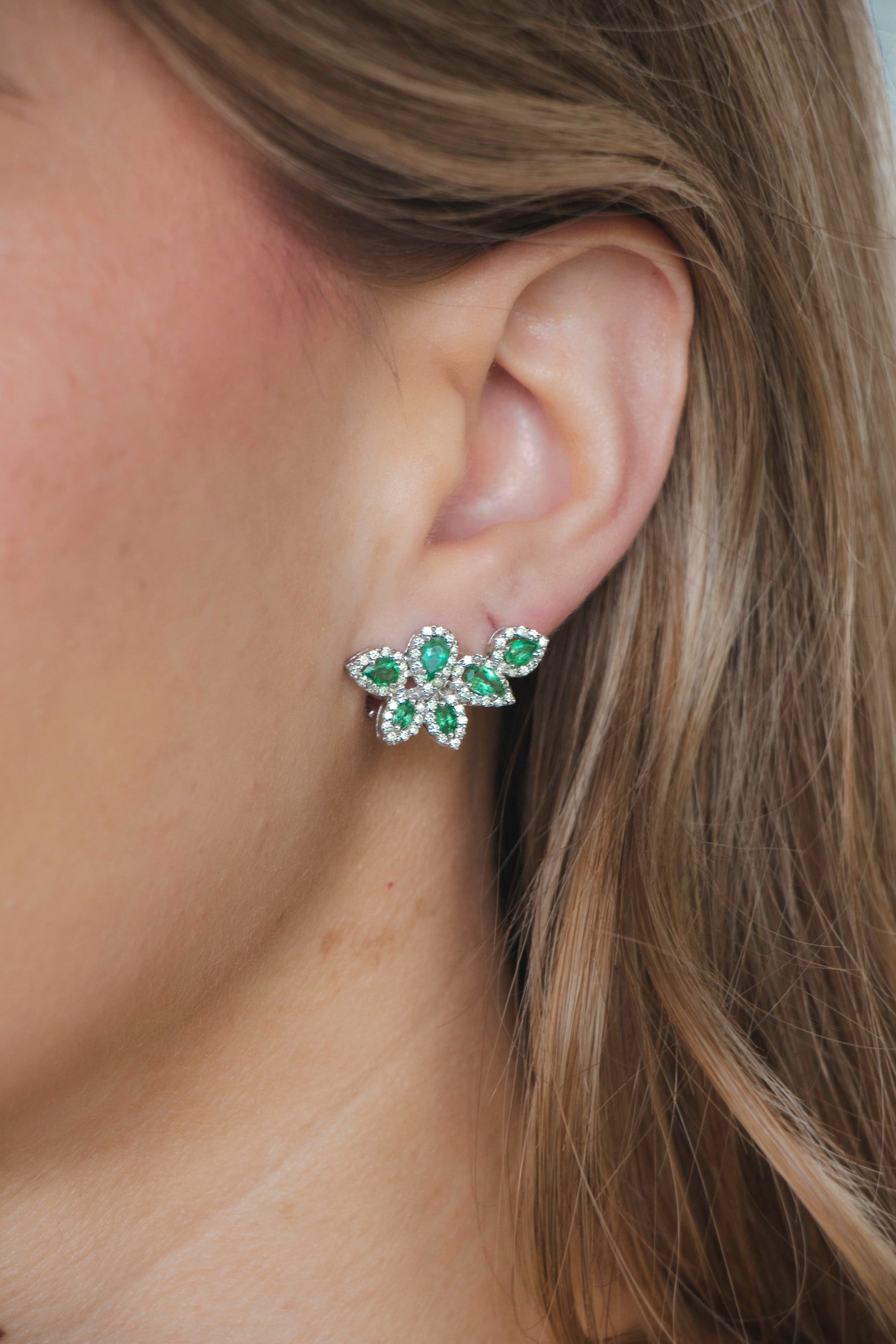 Fer - Original Emerald Leaves Earrings