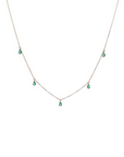 Emilia - Drop Emerald Necklace