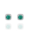 Regina - Emerald Square Earrings