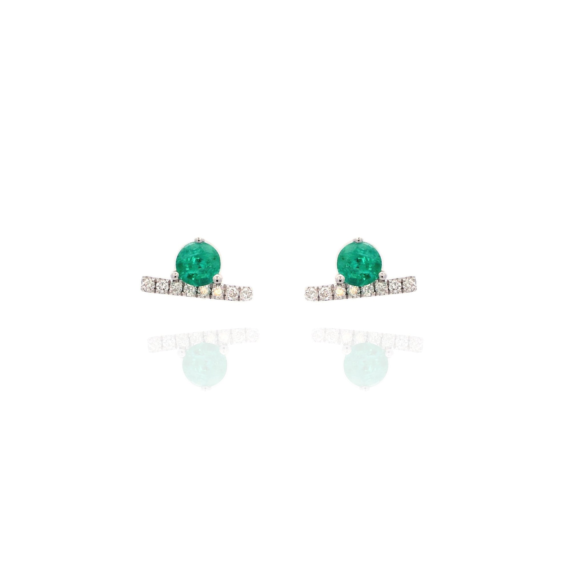 Paty - Dash &amp; Emerald Dot Earring