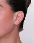 Elio - Heart Diamond Solitaire Earrings