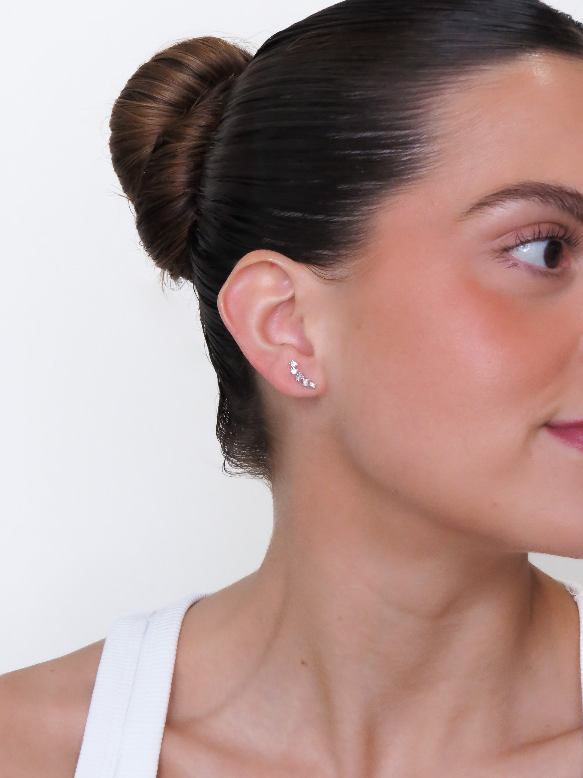 Zita - 5 Climber Baguette Earring