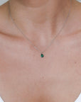 Roma - Pear shape emerald necklace