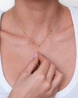 Luna- Two in One Diamond Bezel Necklace
