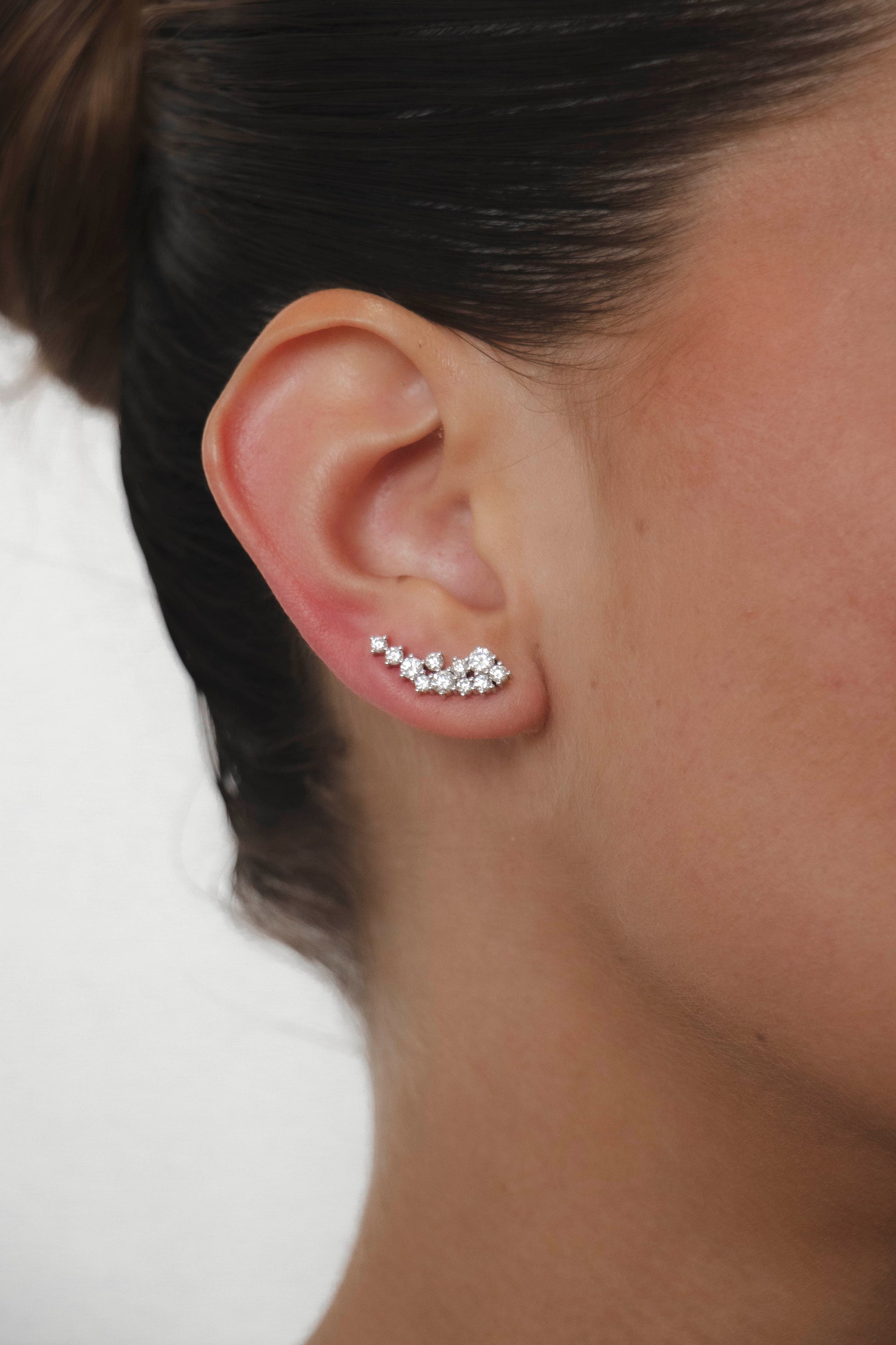 Luca - Diamond Climber Earrings