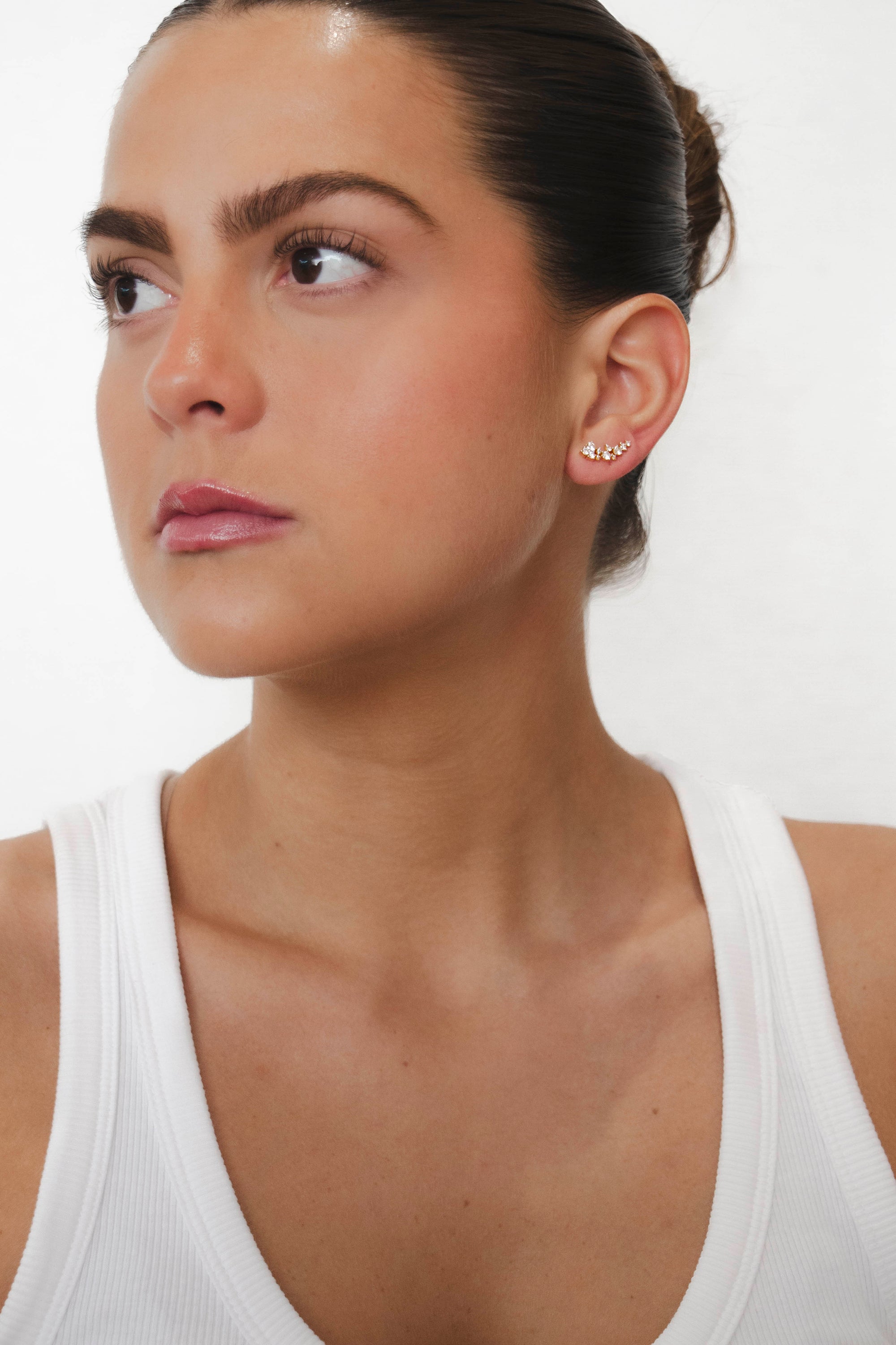 Luca - Diamond Climber Earrings