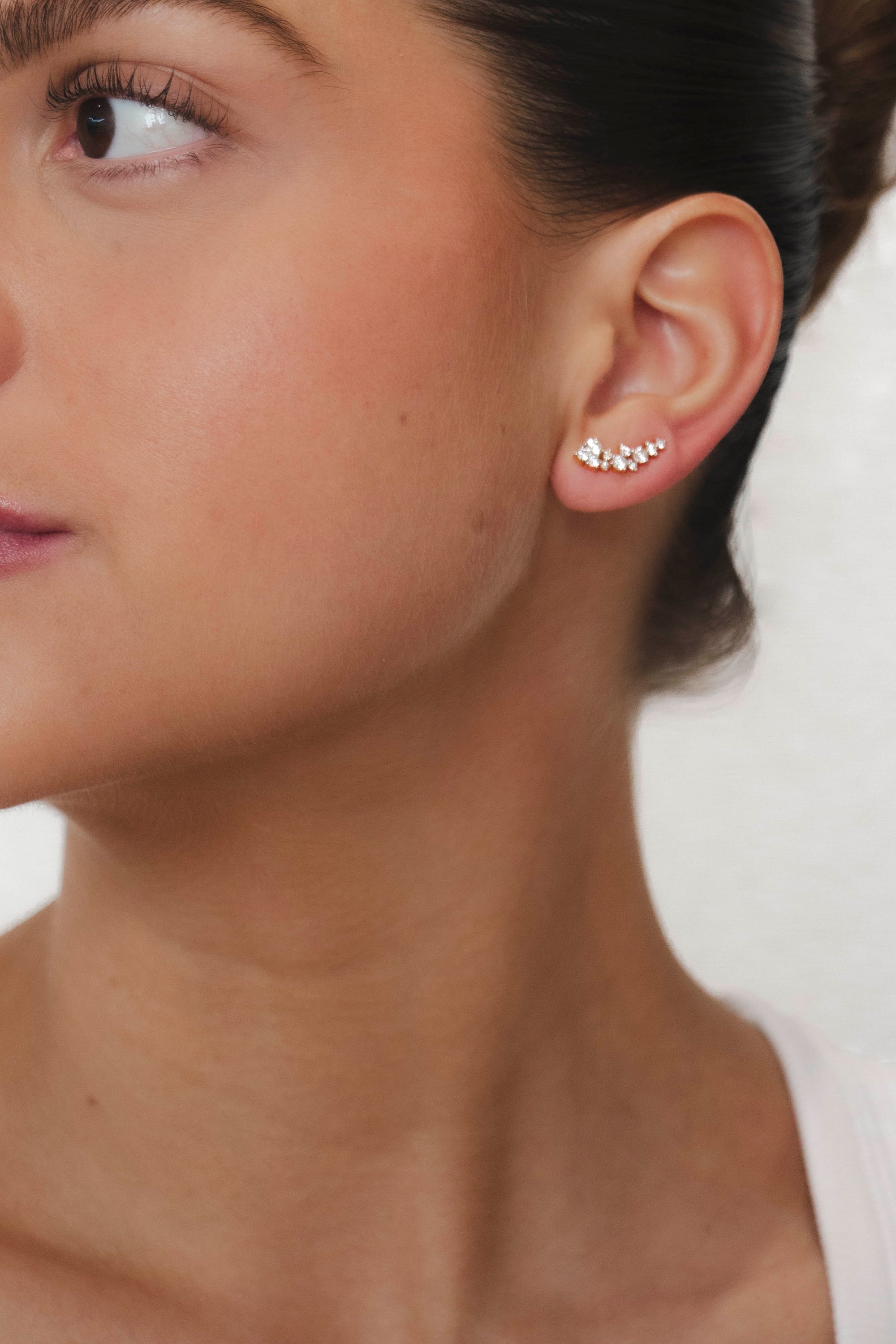 Luca - Diamond Climber Earrings