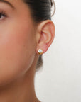 Luna - Irregular Bezel Diamond Solitaire Earrings