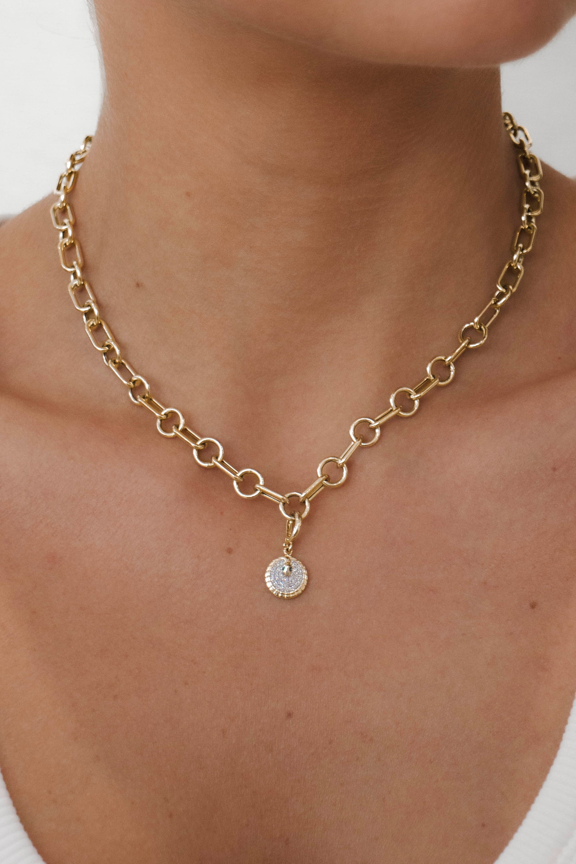 Cara - Mini Pave Medal