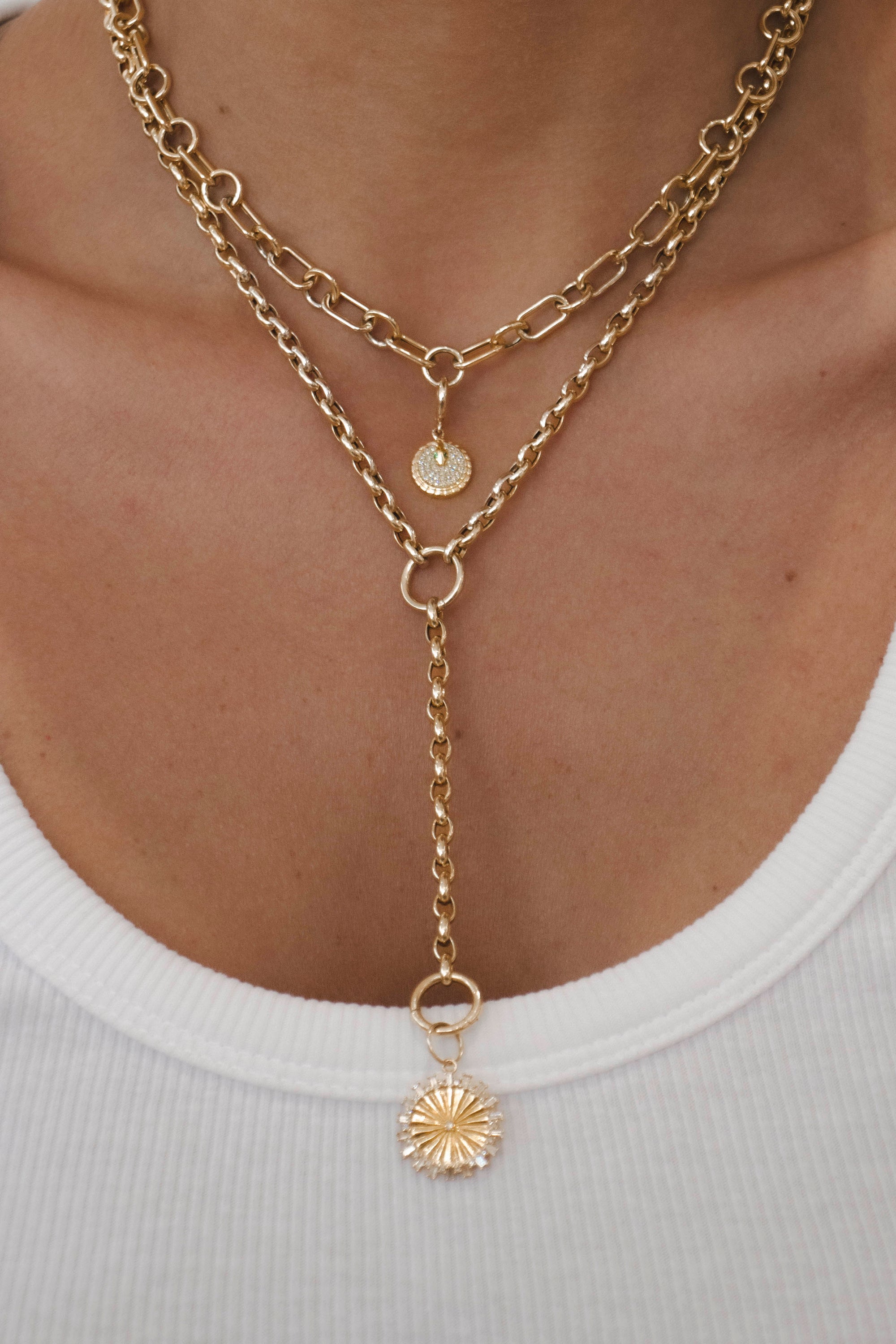 Cara - Mini Pave Medal