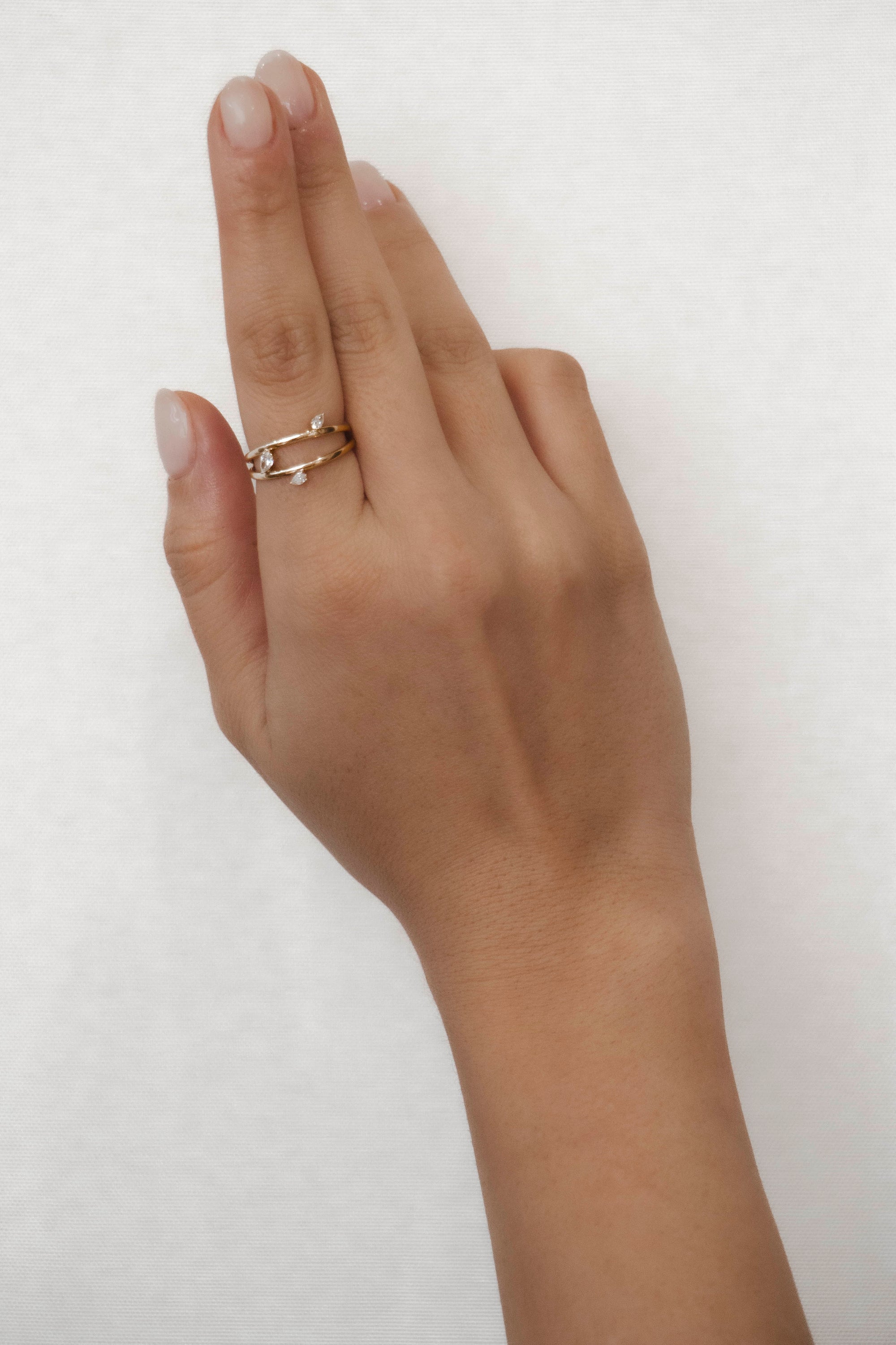 Lira - Triple Pear Diamond Ring