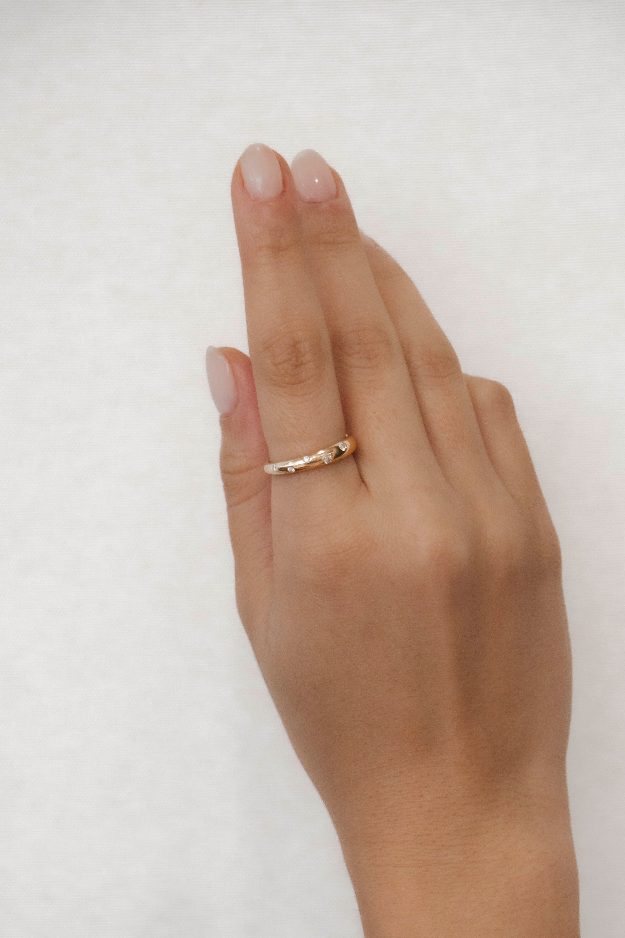 Alba - Chunky Gold and Diamond Ring