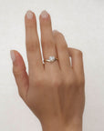 Mossa - Curved Pear Diamond Ring