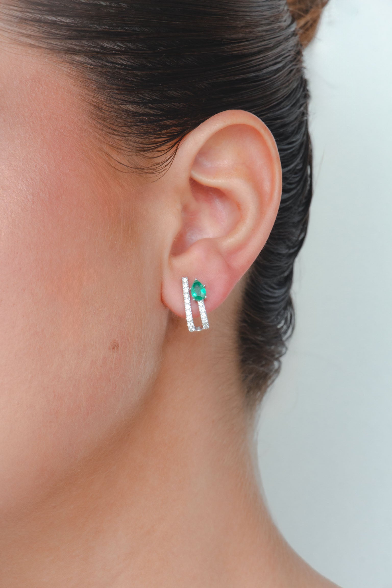 Sienna - Emerald Hoop