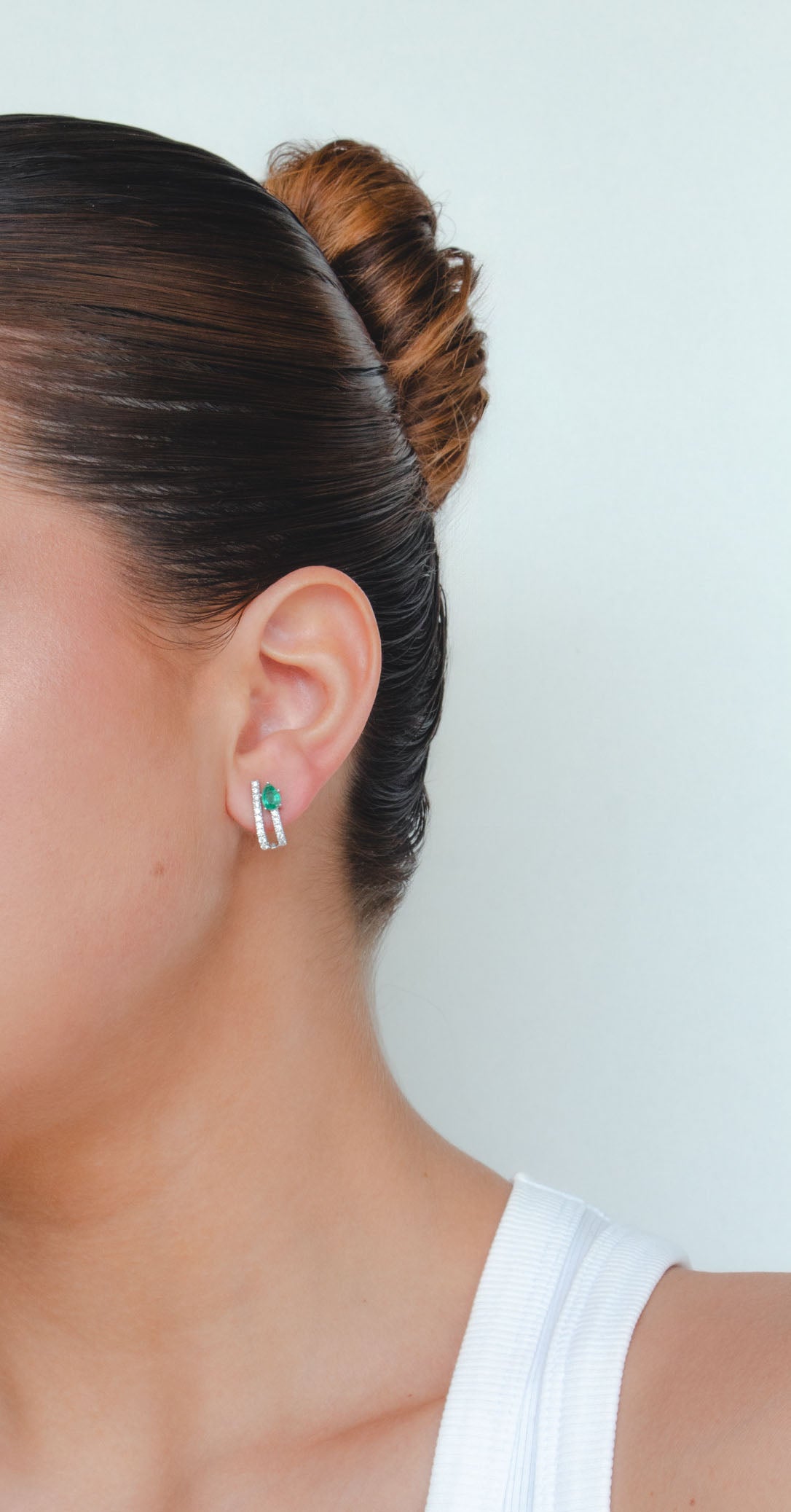 Sienna - Emerald Hoop