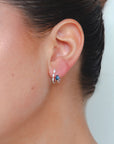 Blake -  Sapphire & Diamond Hoops
