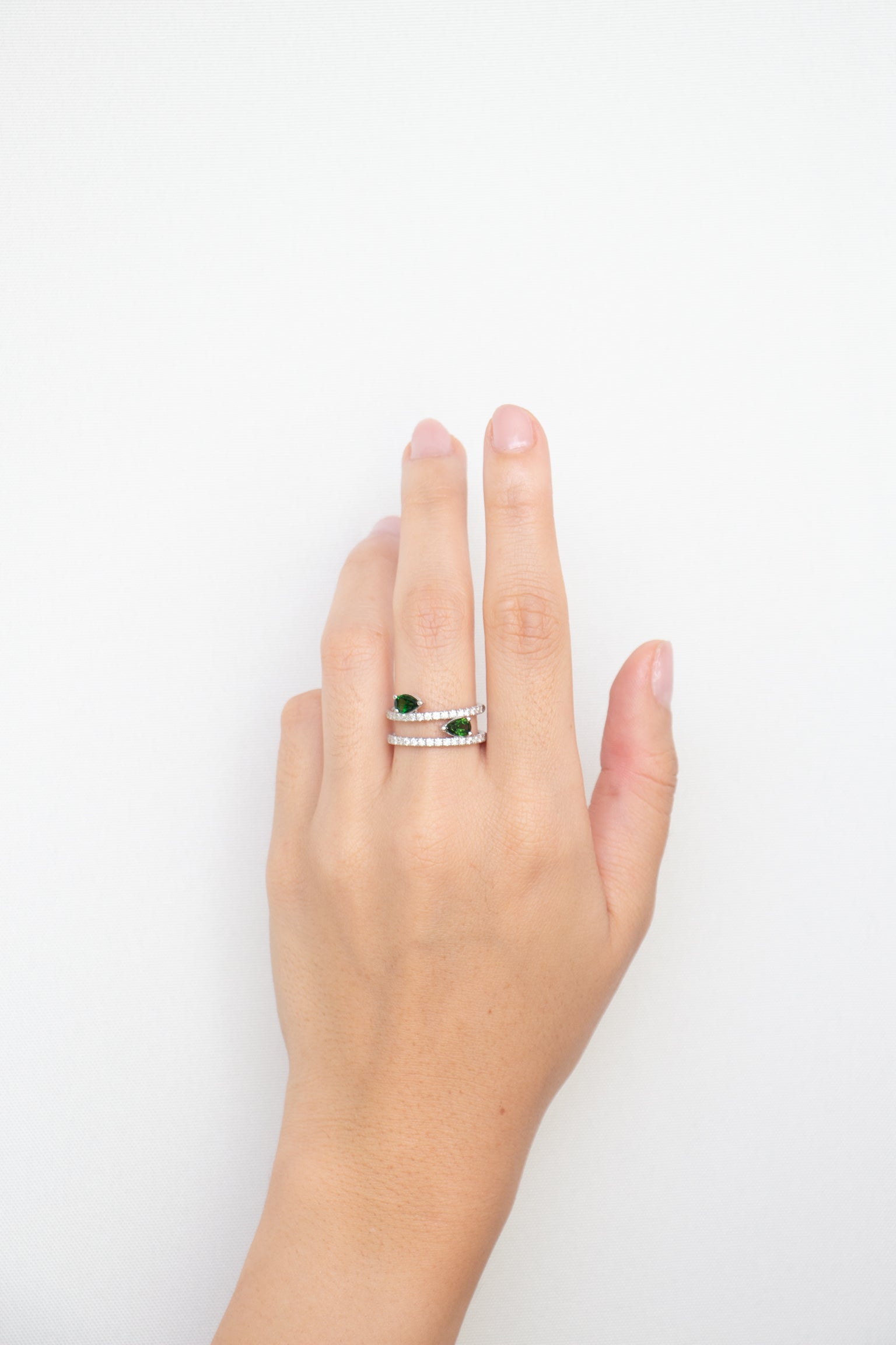 Sofia - Green Tourmaline Doble Ring
