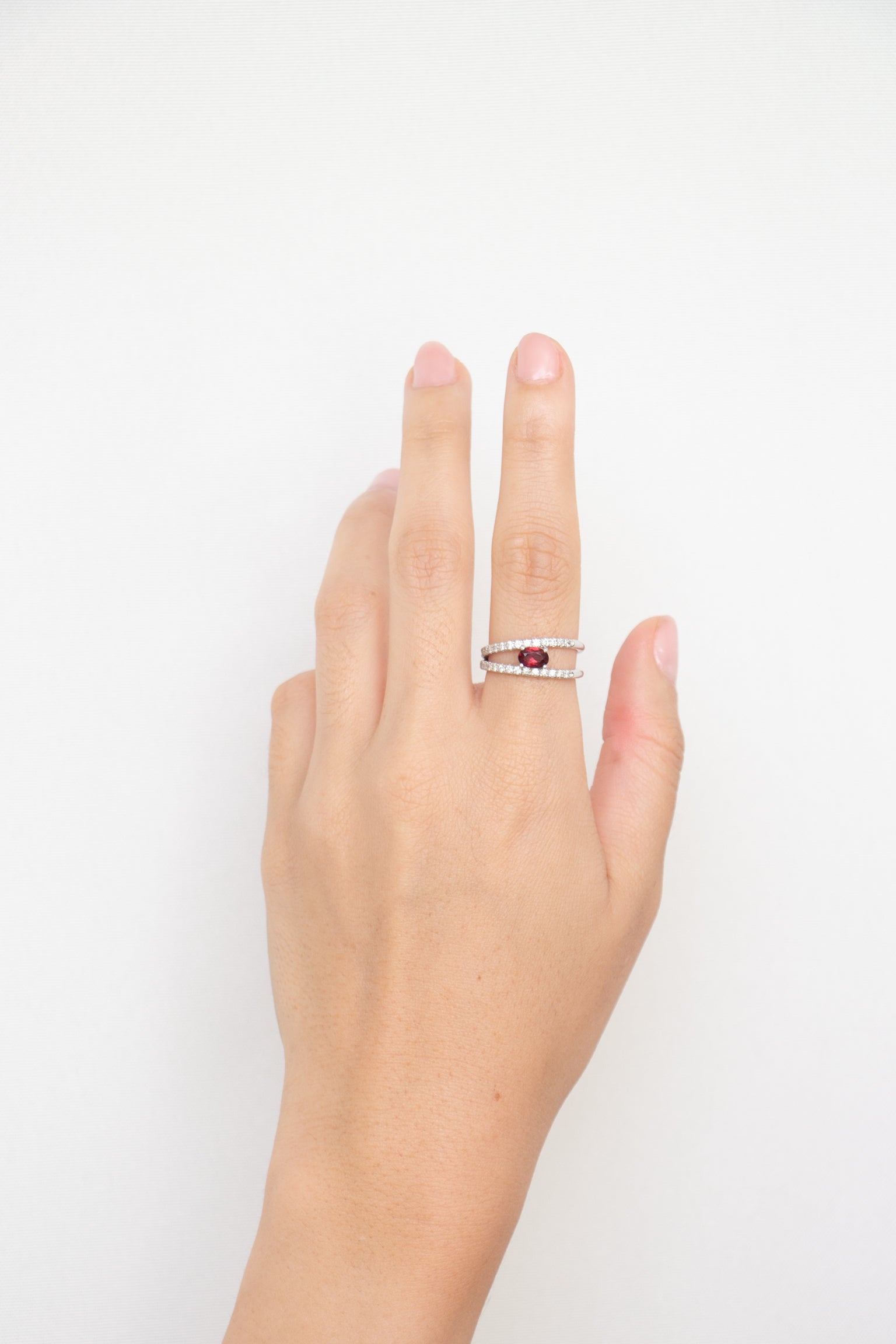Elisa - Granate Double Ring