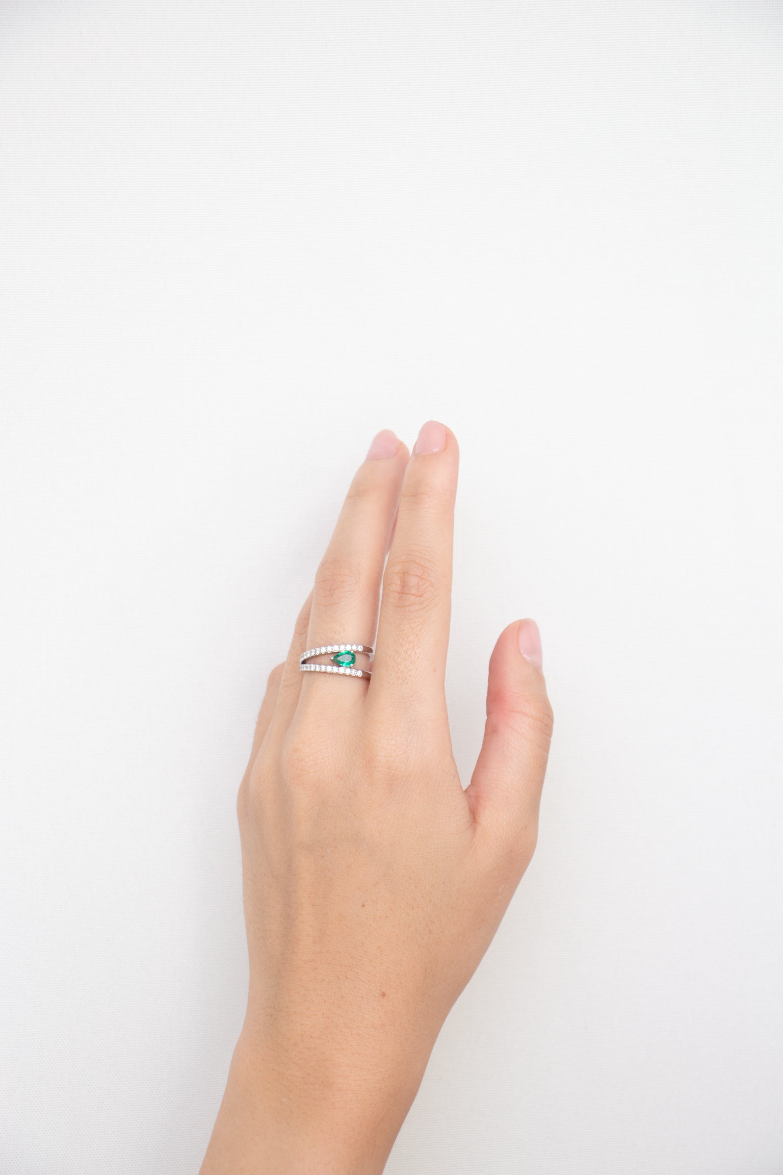 Elisa - Emerald Double Ring