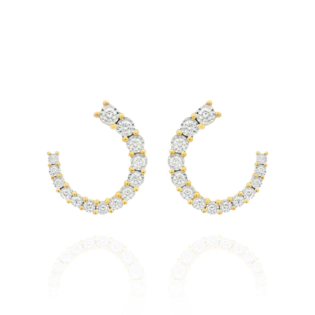 Manola - Diamond Open Hoops Illusion