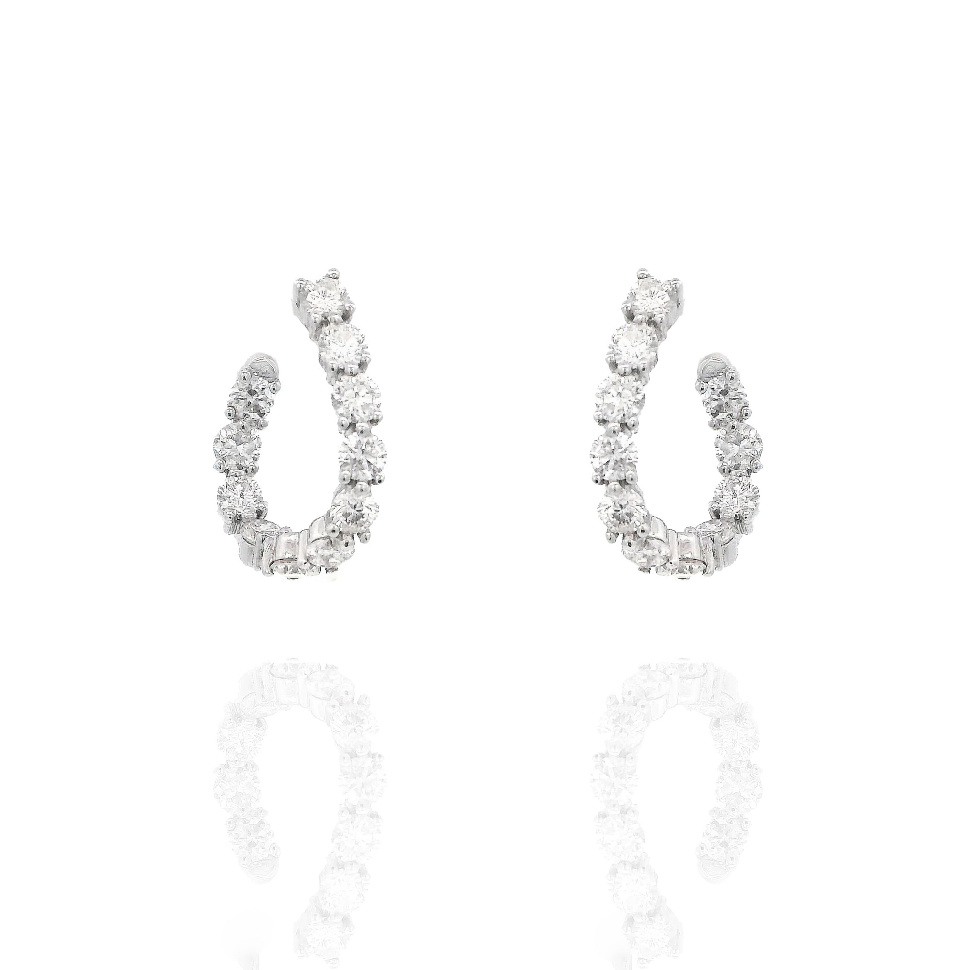 Nicky -Diamond Open Hoops