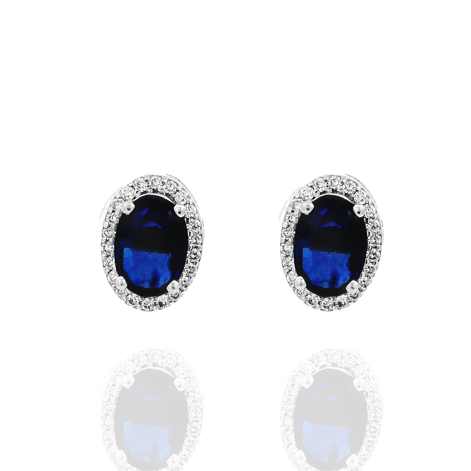 Felix - Oval Sapphire Earrings