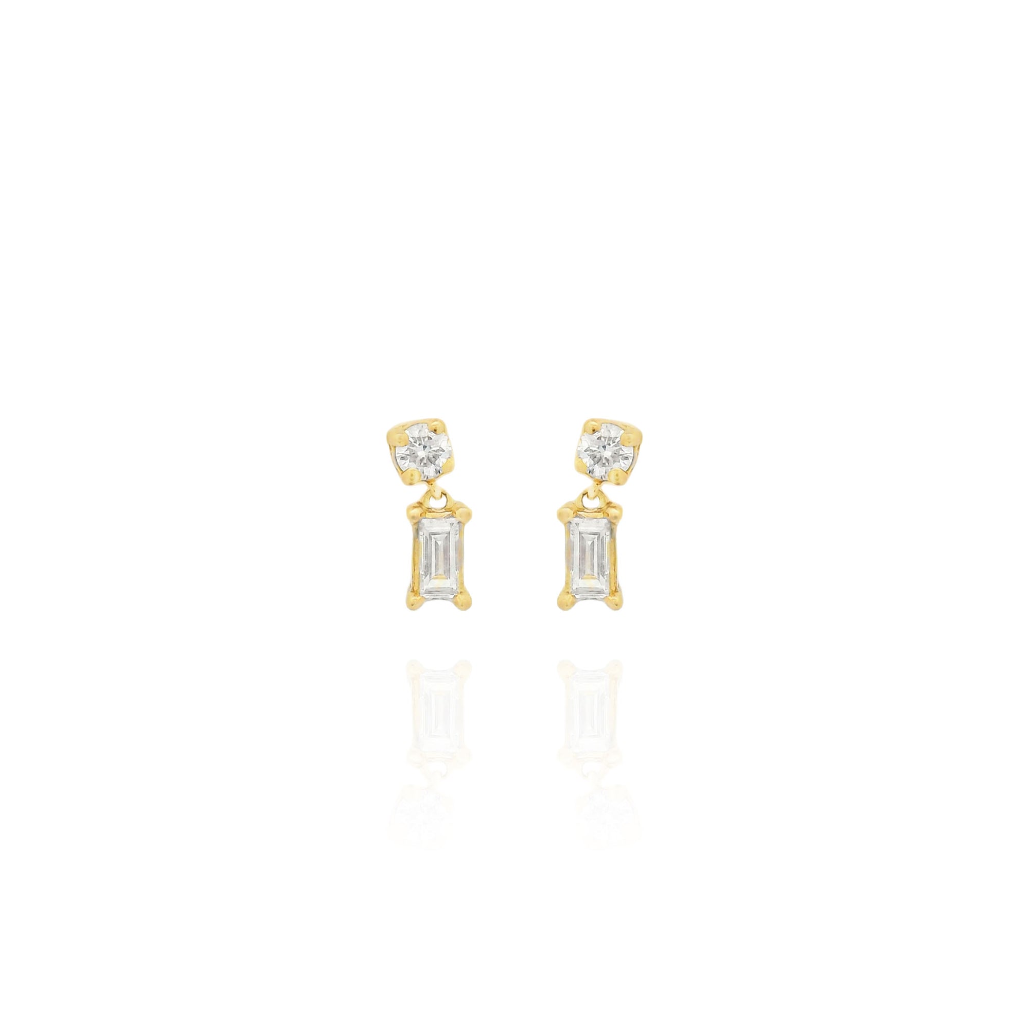 Two Diamond Drop Earrings