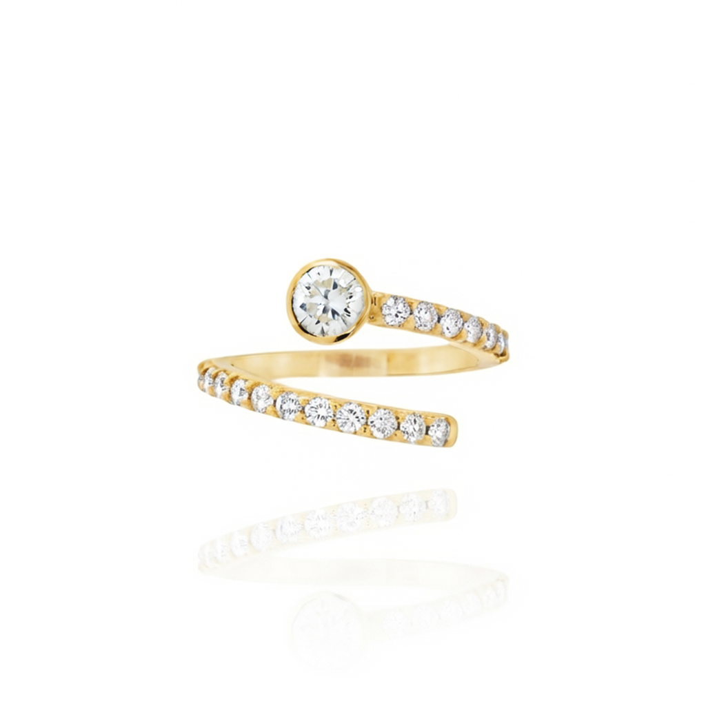 Ricarda Pave Round Pinky Ring