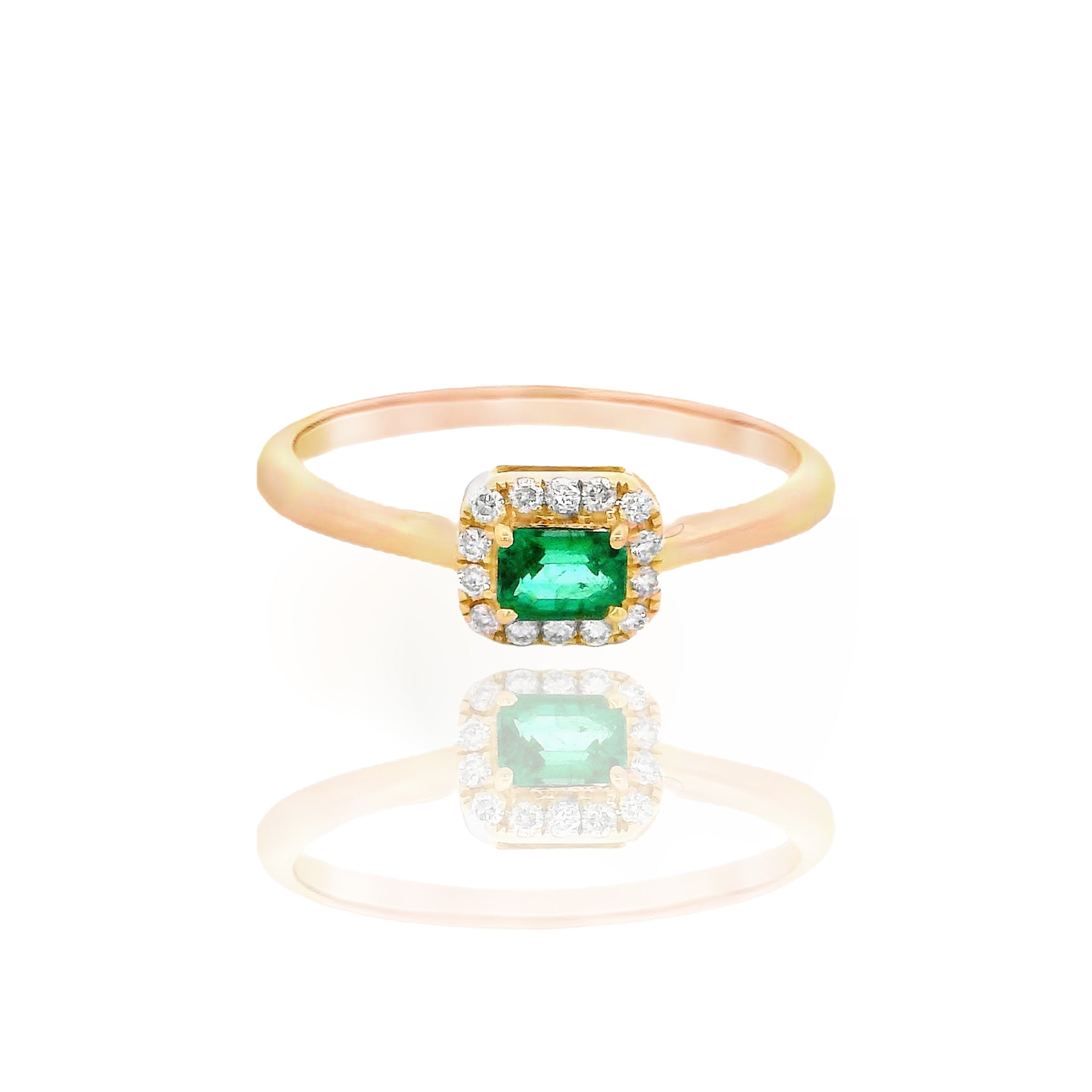 Jules -  Vertical / Horizontal Square Emerald