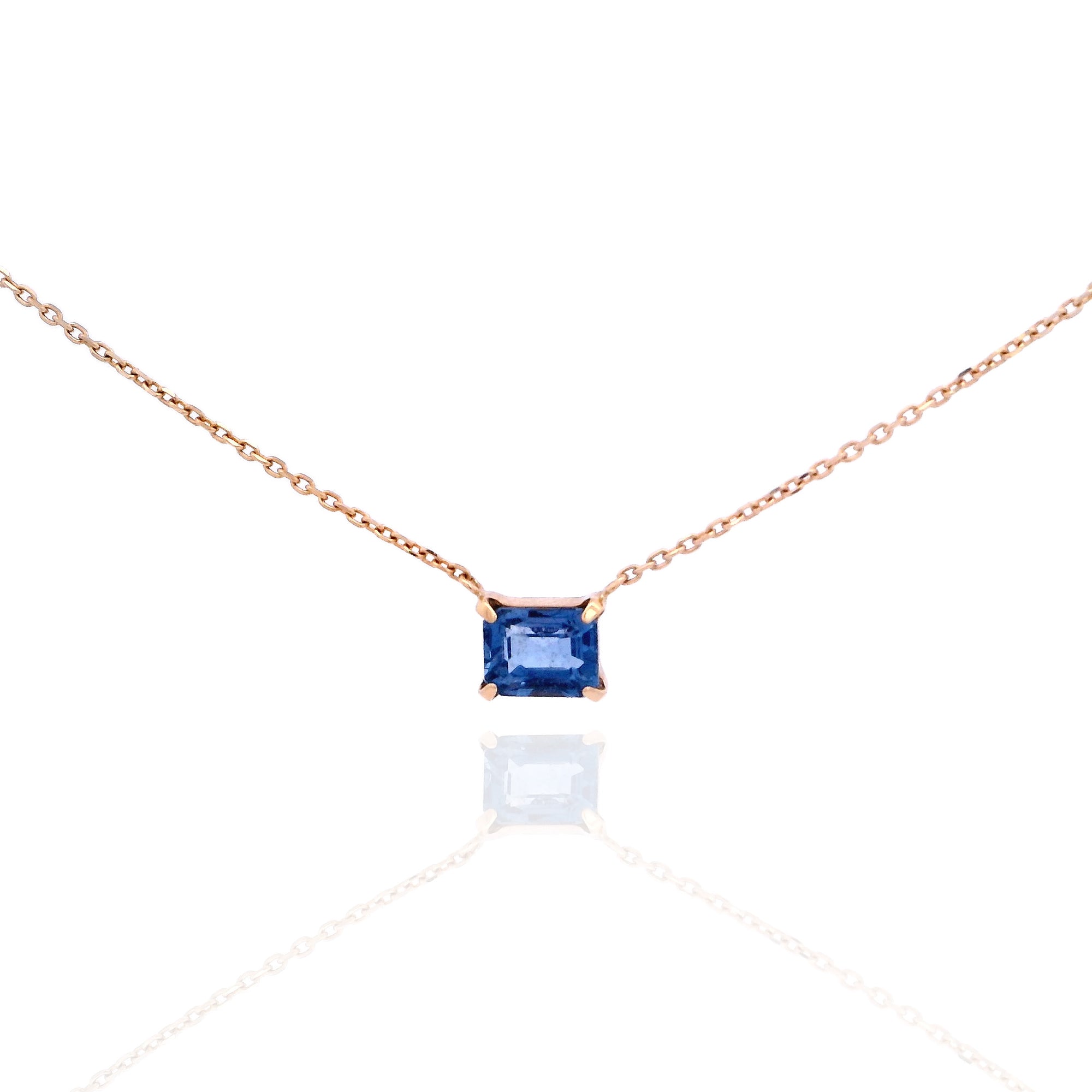 Zoe - Solitaire Sapphire Necklace