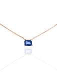 Zoe - Solitaire Sapphire Necklace