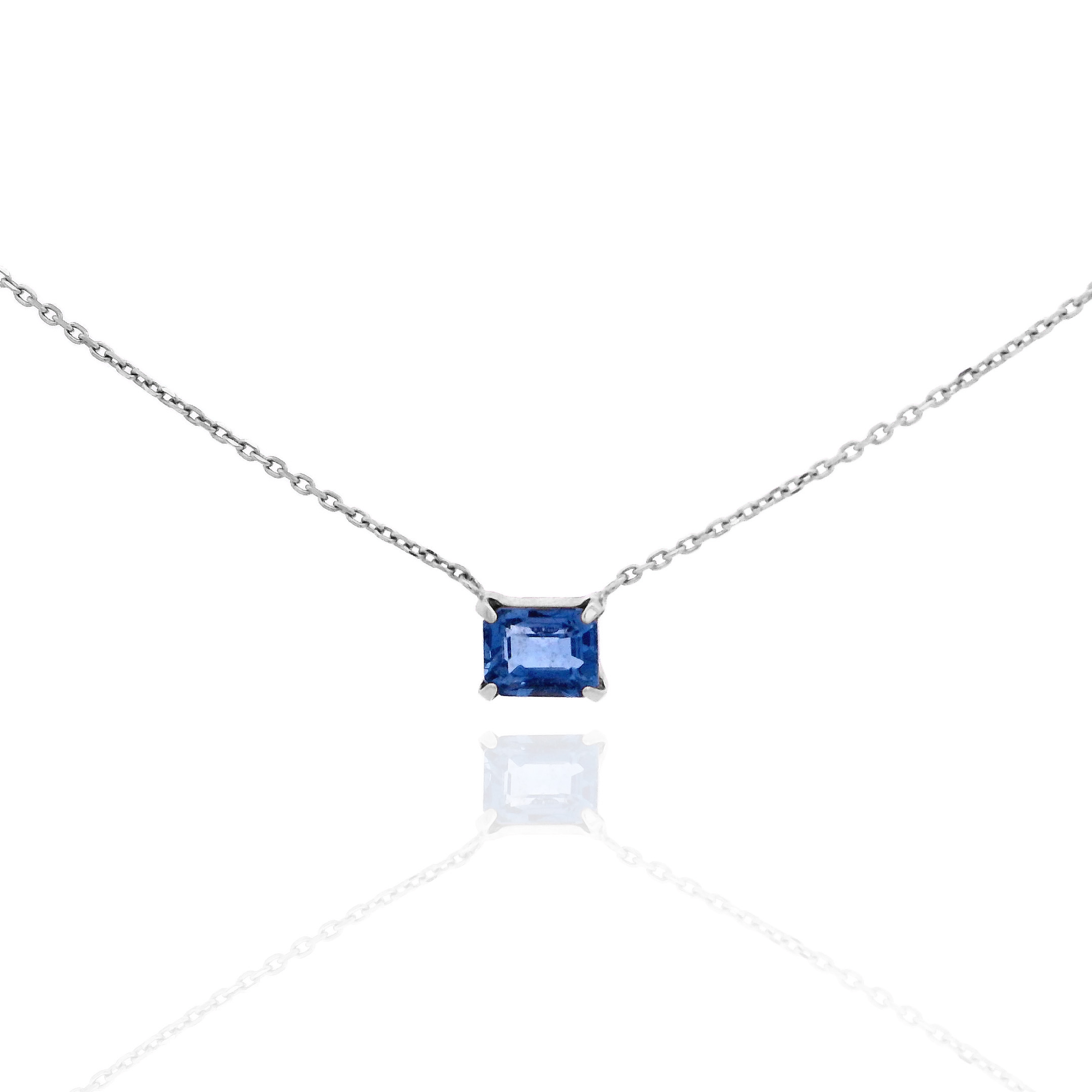 Zoe - Solitaire Sapphire Necklace