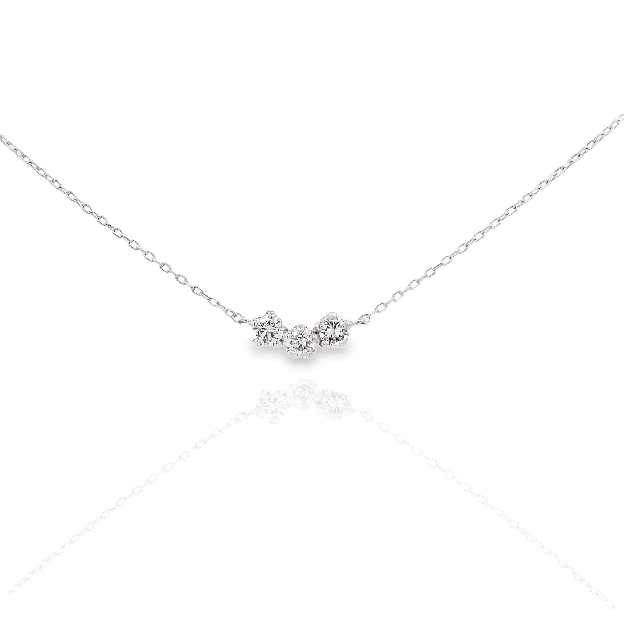 Cinthya - Triple Diamond Necklace