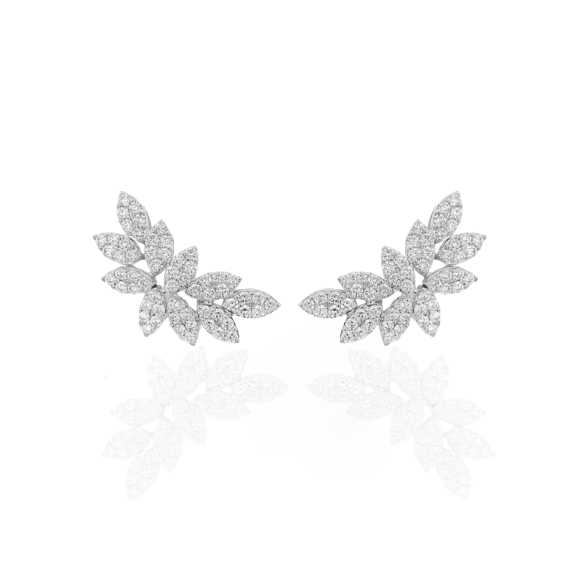 Enza - Flower Diamond Earrings