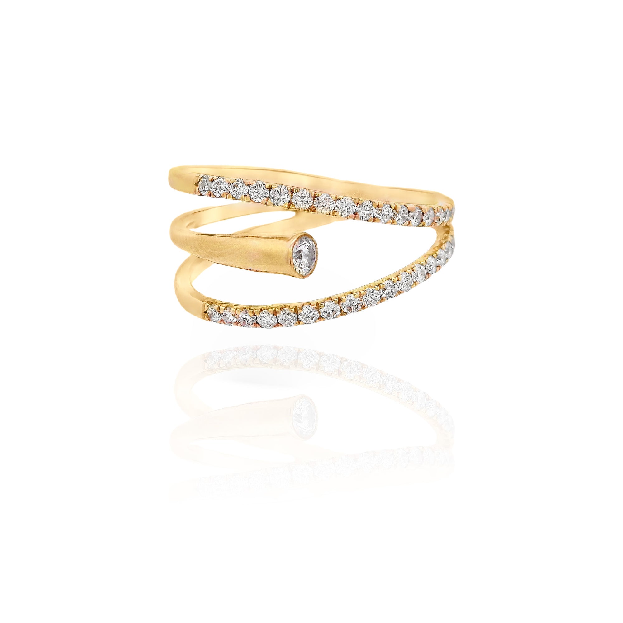 Tina - Wrap Ring Central Diamond - DV