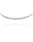 Smile Diamond Necklace Round Marquise