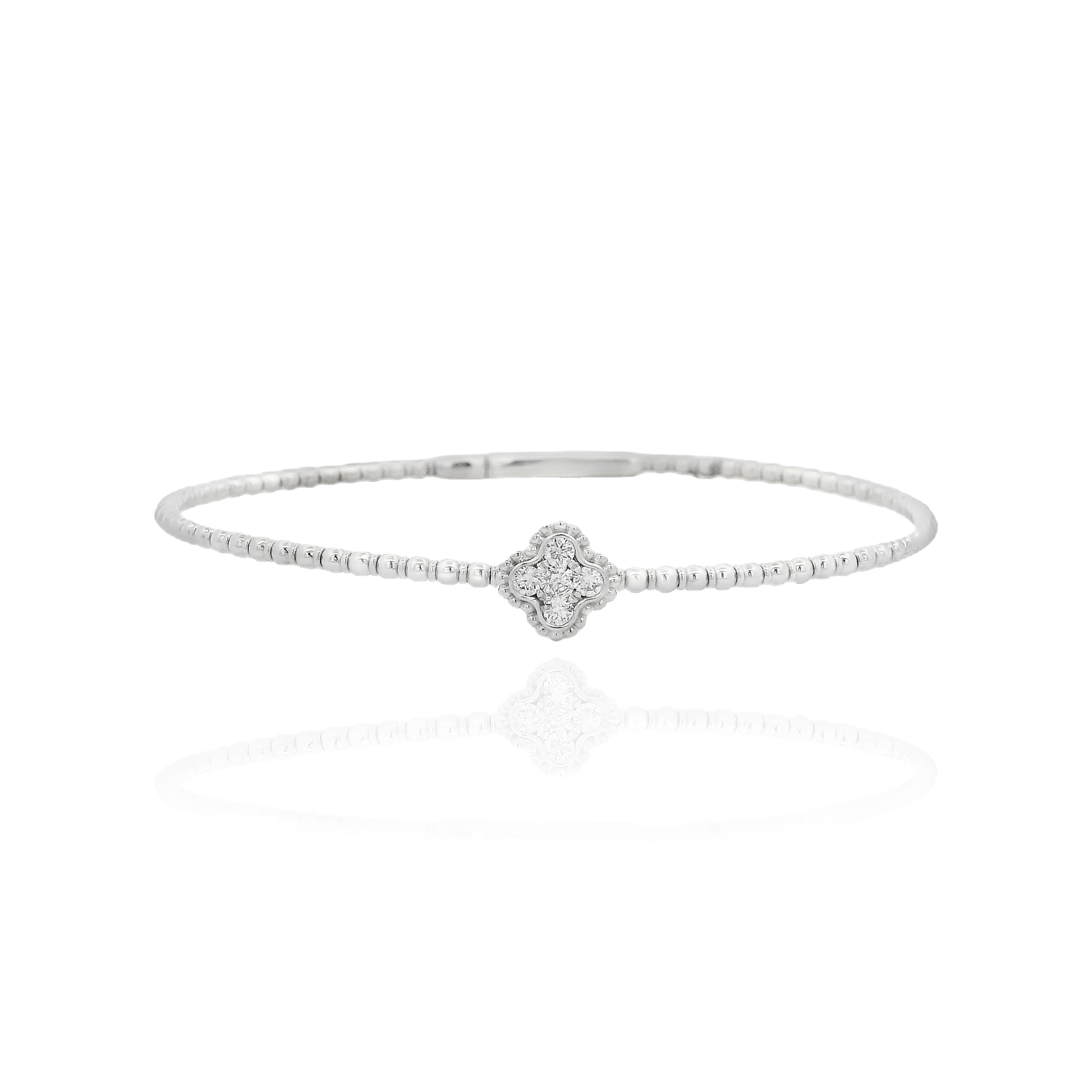 Angie - Solitaire Flower Diamond Bangle