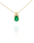 Sophia - Drop Emerald Necklace
