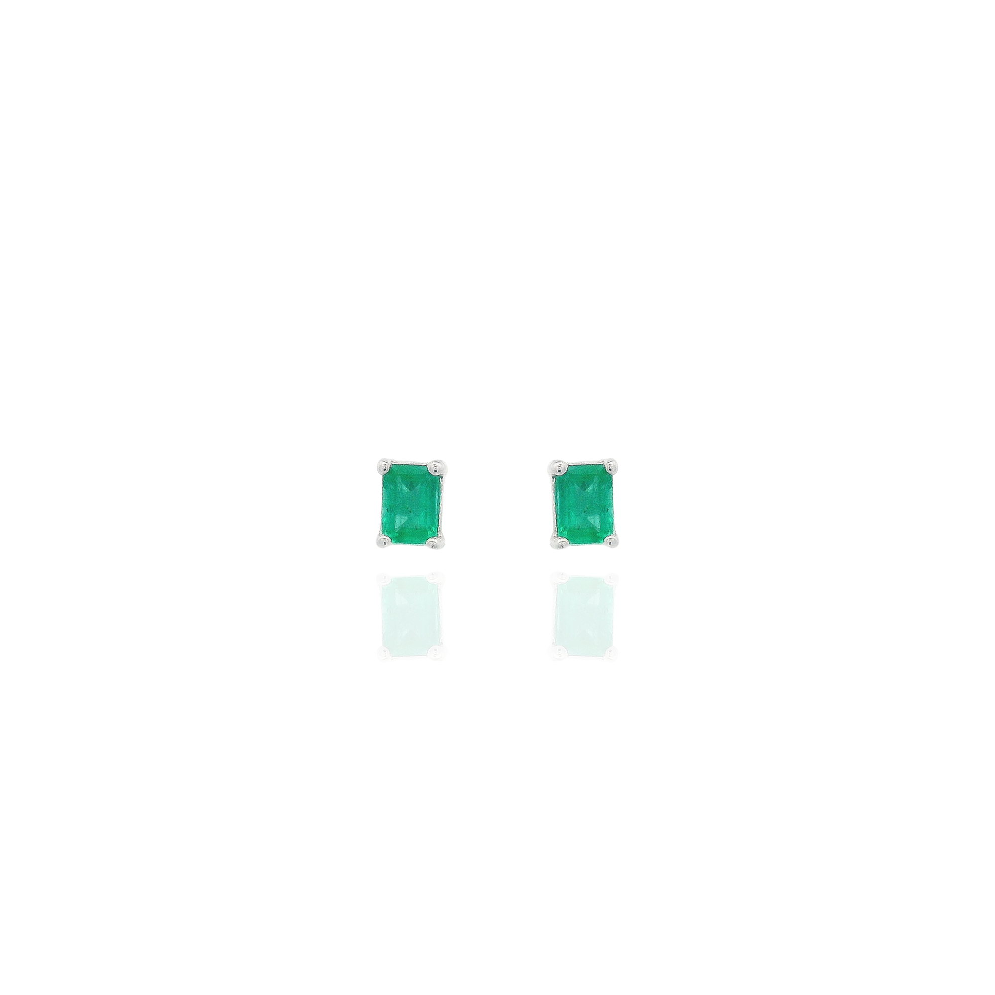 Ginevra - Emerald Square Piercing Pair