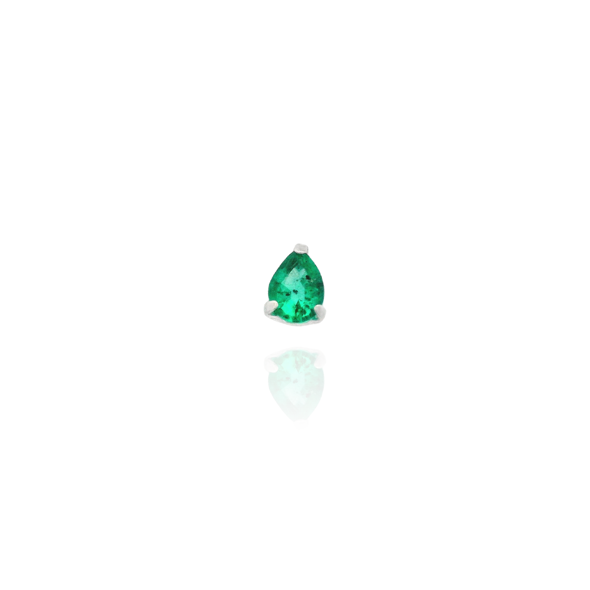 Susi - Pear Emerald Piercing Pair