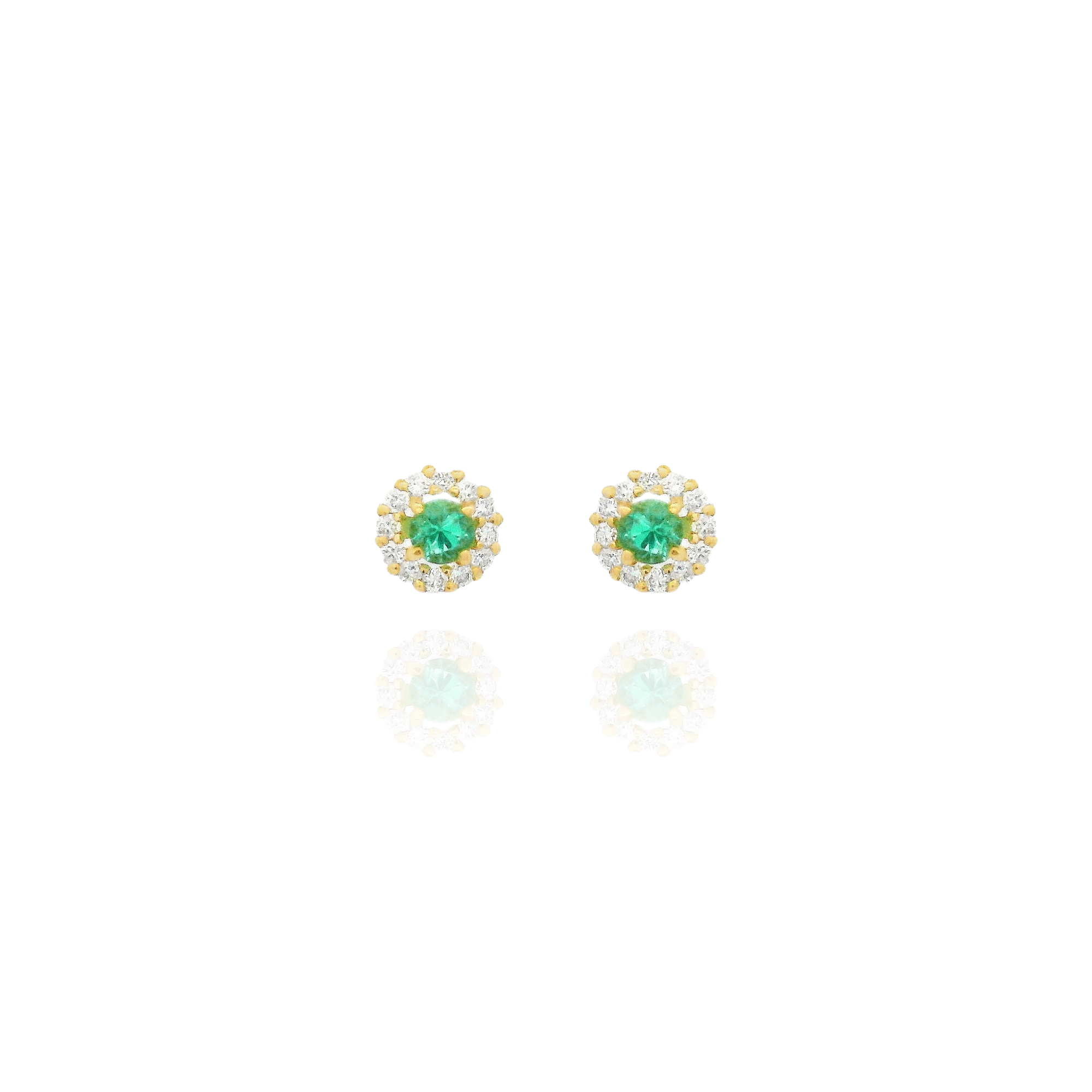 Simona - Mini Round Emerald and Diamond Piercing