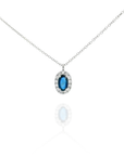 Vega Oval Sapphire Necklace
