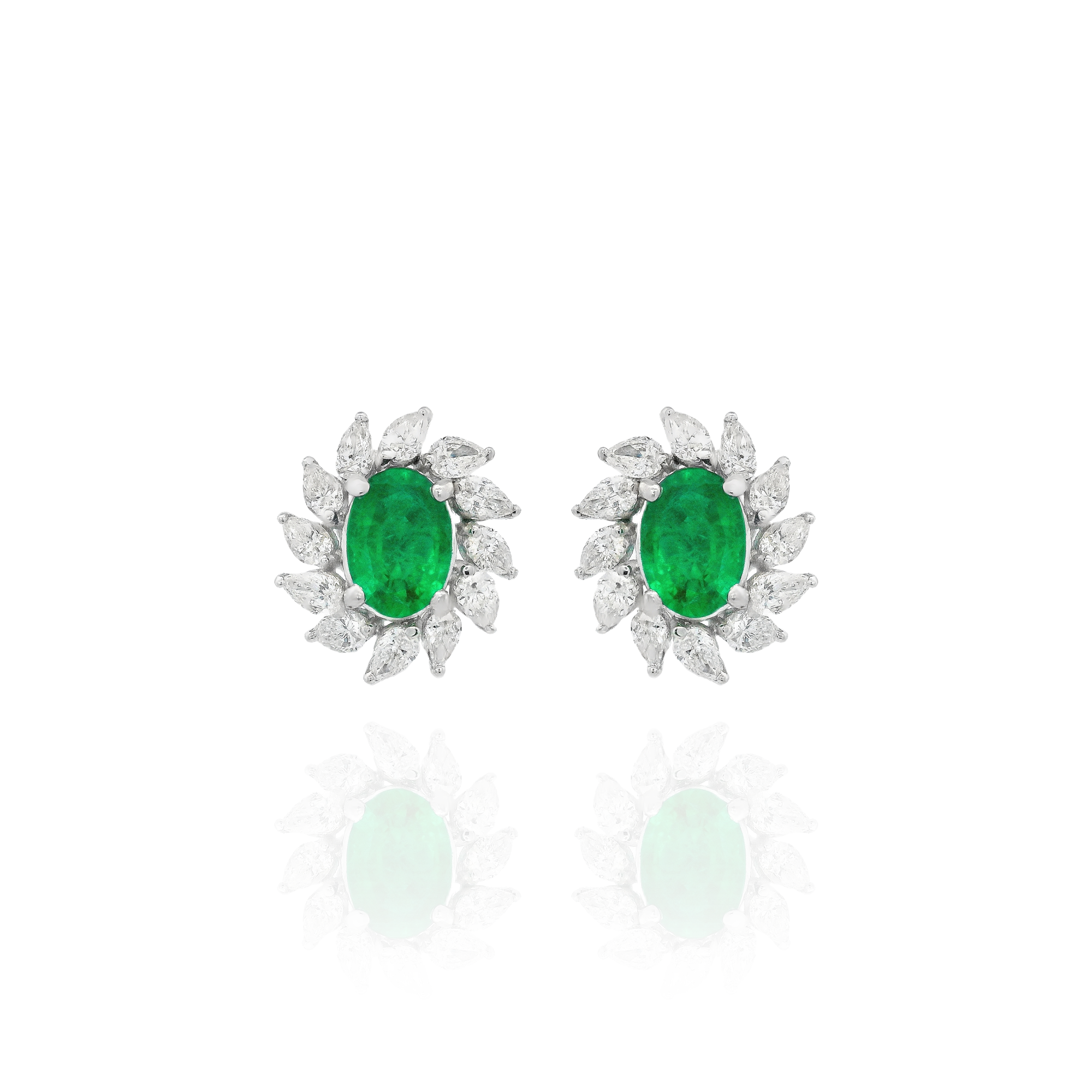 Leonor - Fancy Shape Emerald Earring