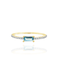 Gilda - Solitaire Aquamarine Diamond Ring